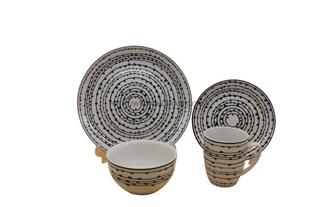Pad printing porcelain dinner set