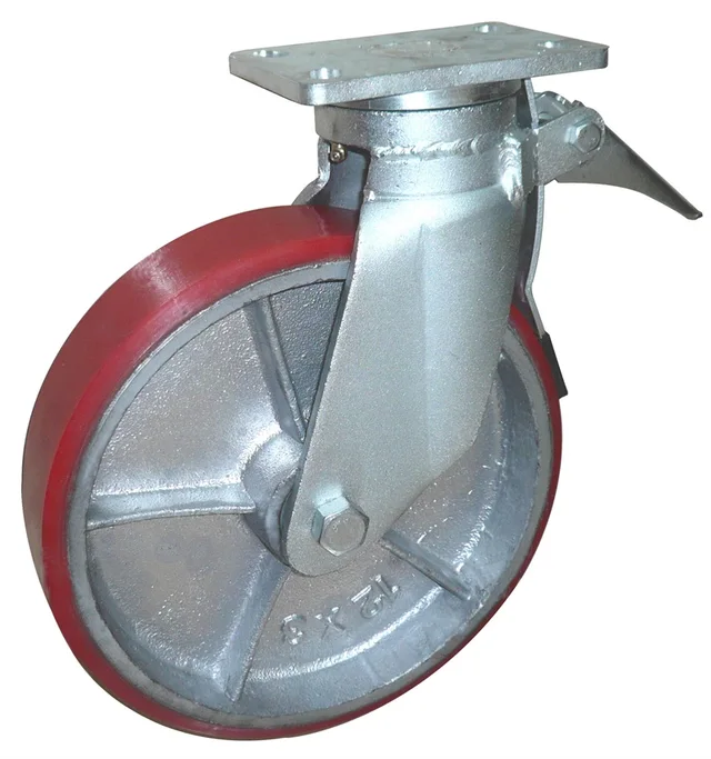 12 inch plate type heavy duty polyurethane scaffold caster