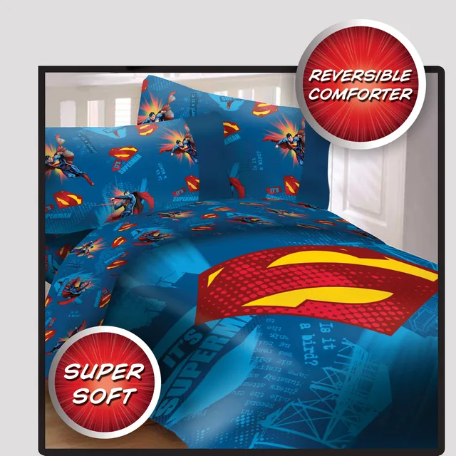 Superman 100%polyester quilting set