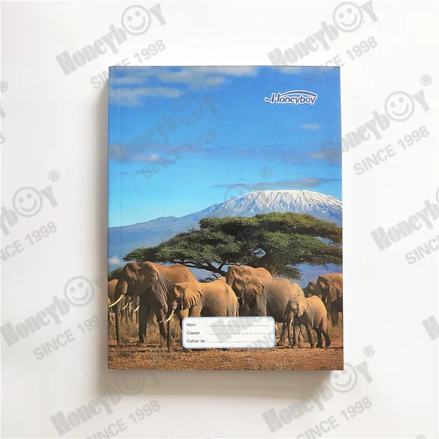 Softcover artpaper ivory board glue binding exercise book for schools