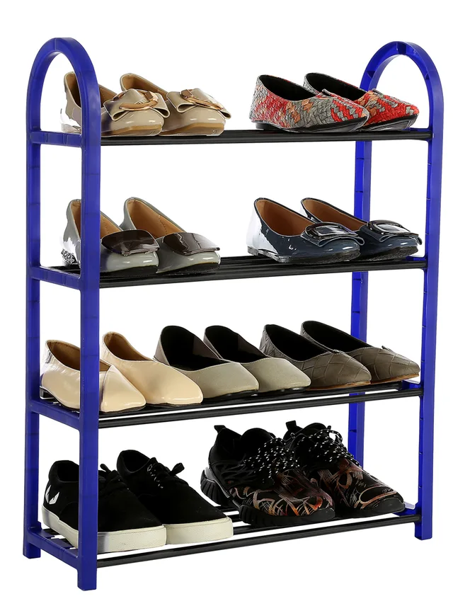 4-Tier Shoe Rack， Plastic Shoe Rack