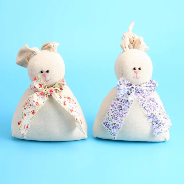 Handmade Standing Bunny Couple for Home Decoration