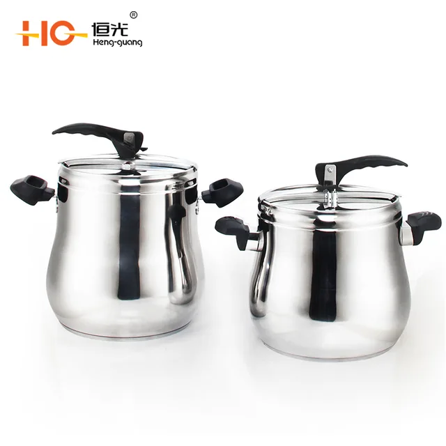 HENG GUANG 304 stainless steel pressure cooker household explosion-proof pressure cooker large capacity pressure cooker new pressure cooker one-button switch pressure cooker