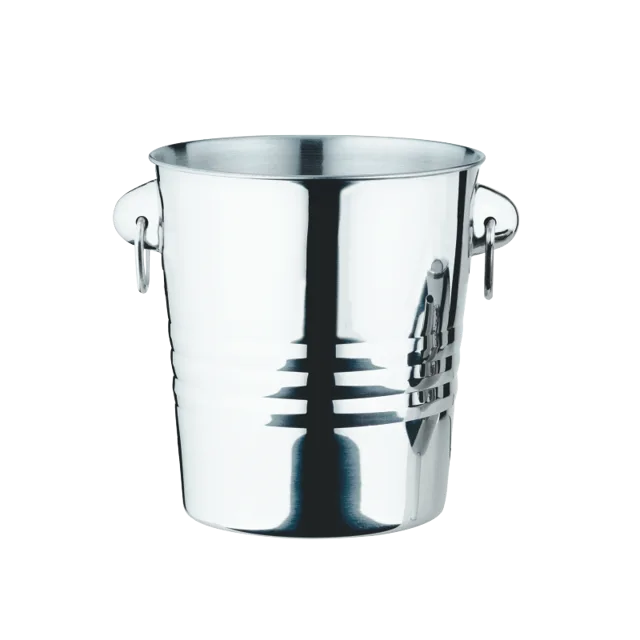 Stainless Steel Ice Bucket with Holders