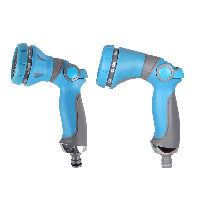 Seesa adjustable 9 pattern aluminum plastic garden home water sprayer gun high pressure car wash hose nozzle