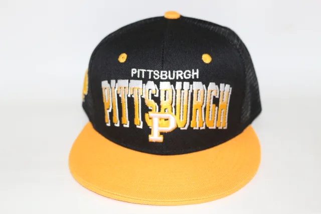 6panel flat brim mesh back cap