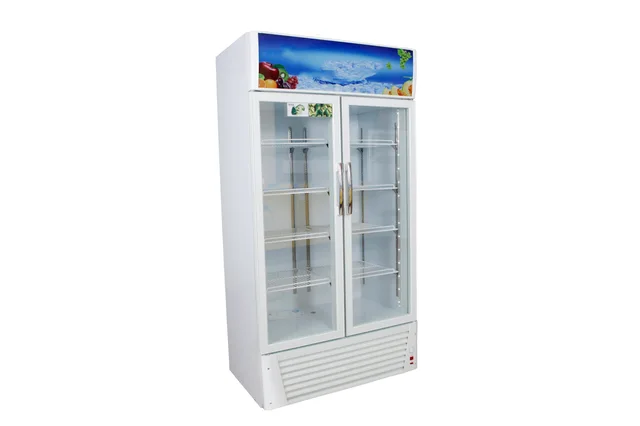 Double door vertical display cabinet