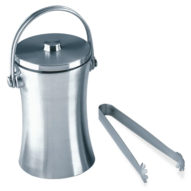 Stainless Steel Wine Cooler with Ice Tongs