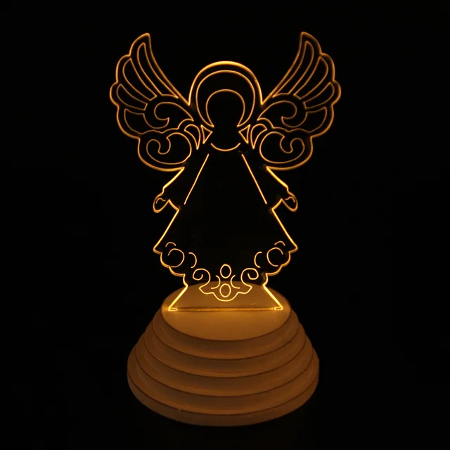 LED Angel - Night Lamp wood base