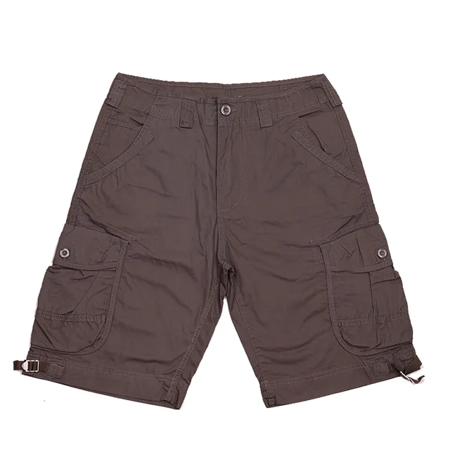 Mens casual cotton cargo shorts