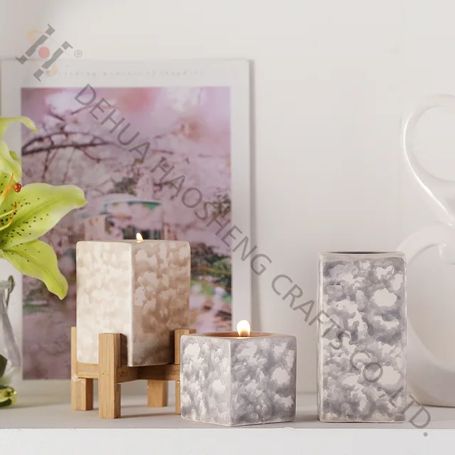 Ceramic Square shape candle holder