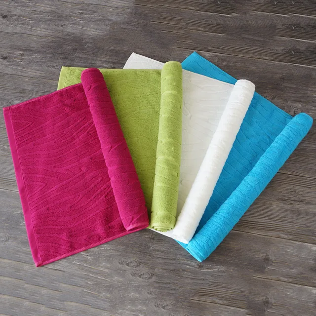 Wholesale Custom Multi-Color 100% Cotton Hotel / Gift Bath Mat