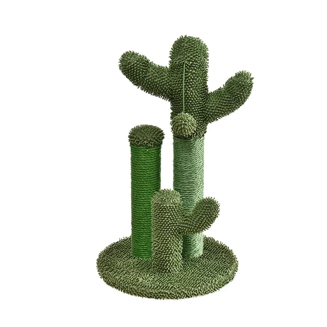 Sisal Materials Green Post Vertical Cat Jumping Scratcher Toy Cactus Cat Tree