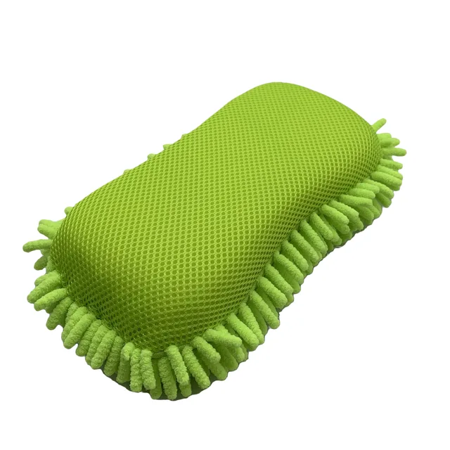 Chenille/sandwich mesh sponge