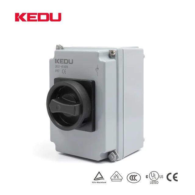 KEDU Switch-Disconnectors in Aluminium Enclosures IP67 IK08(16A，25A，32A，40A) ZH37-416EM