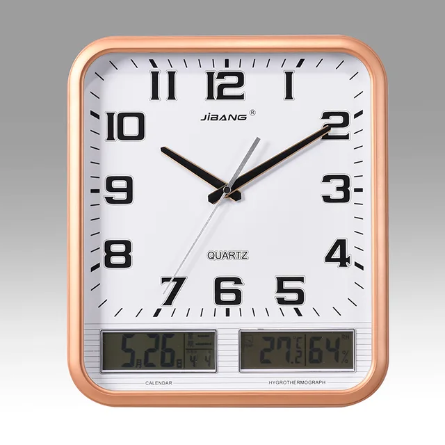 Modern wall clock with LCD show