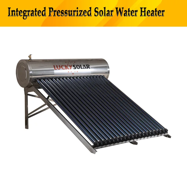 Compact pressurized solar heating system solar water heater