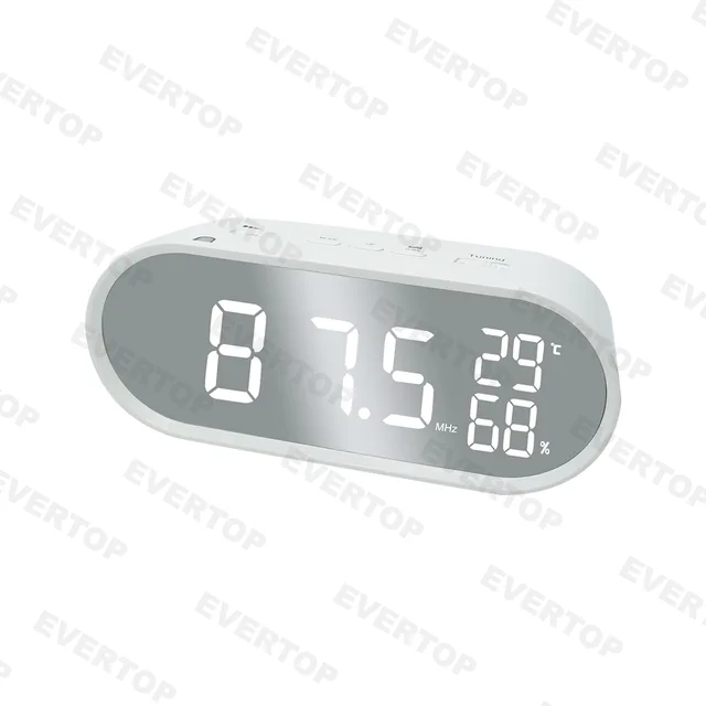 Hot-sale LED Mirror Alarm Clock Radio ET573