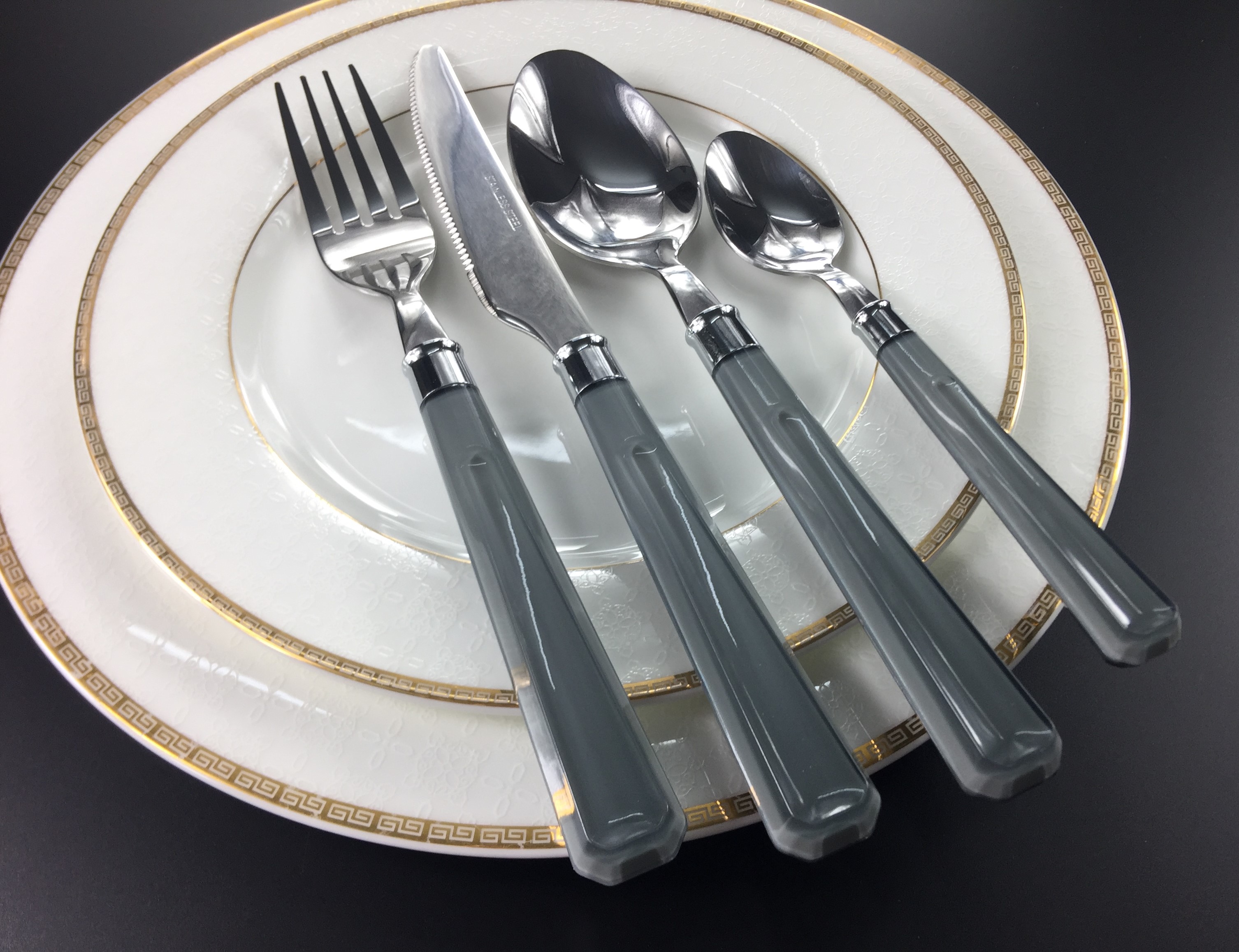 Stainless Steel Cutlery Set with Plastic Handle