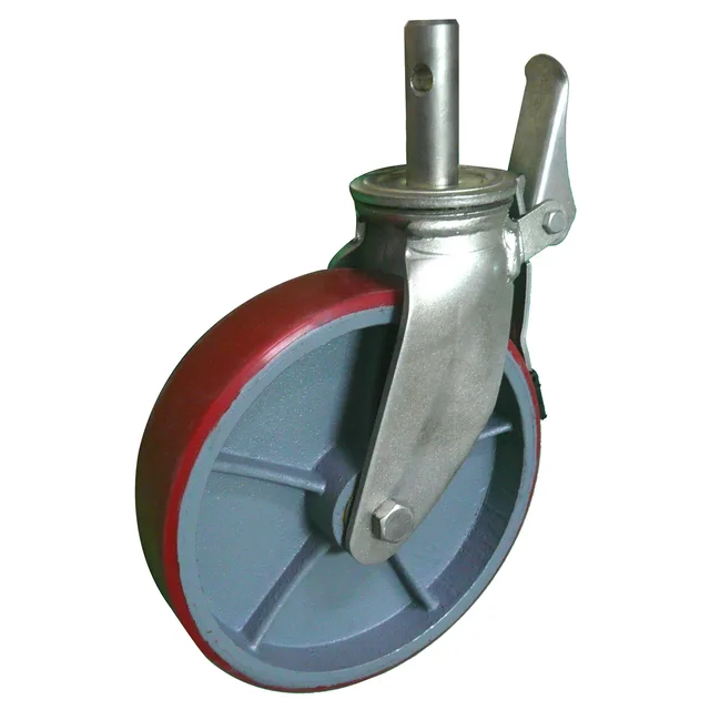 Wanda Industrial heavy duty scaffold swivel caster PU wheel with brake