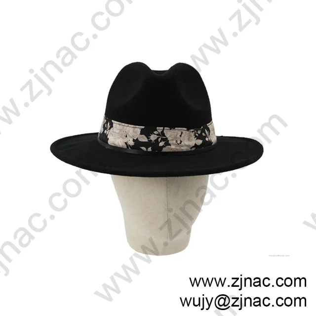 Wide Brim Velour Fedora Women's