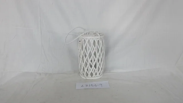 Willow handmade lantern WIth handle and grass