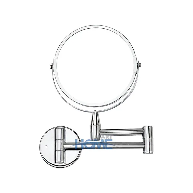 Wall Mounted Hot Selling Antique Magnifying Table Metal Double Sides Chrome Plated Round Shape Make Up Desktop Cosmetic Mirror