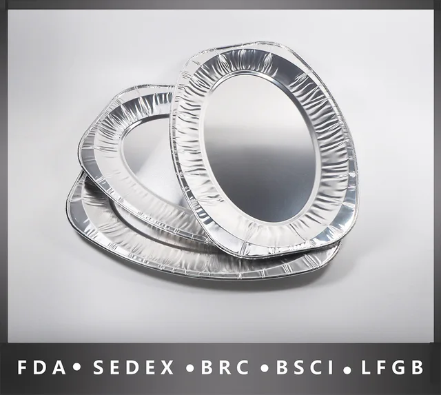 14inch Oval Aluminium Trays Disposable Catering Serving Foil Platters BBQ Party