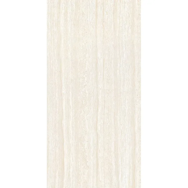 Polished porcelain tiles grain travertine