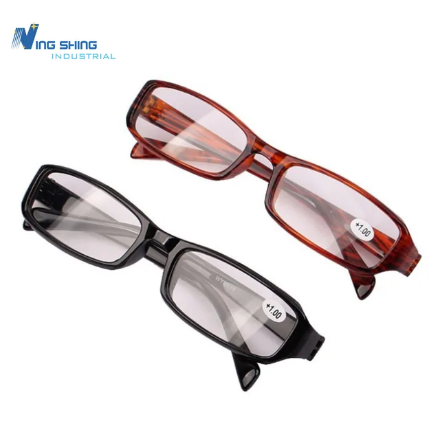 Plastic reading glasses