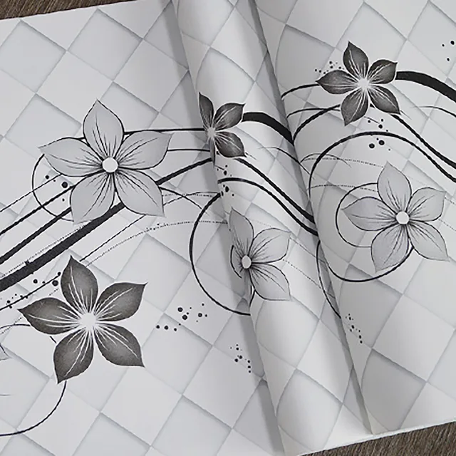 Vinyl adhesive decorative film-flowers design