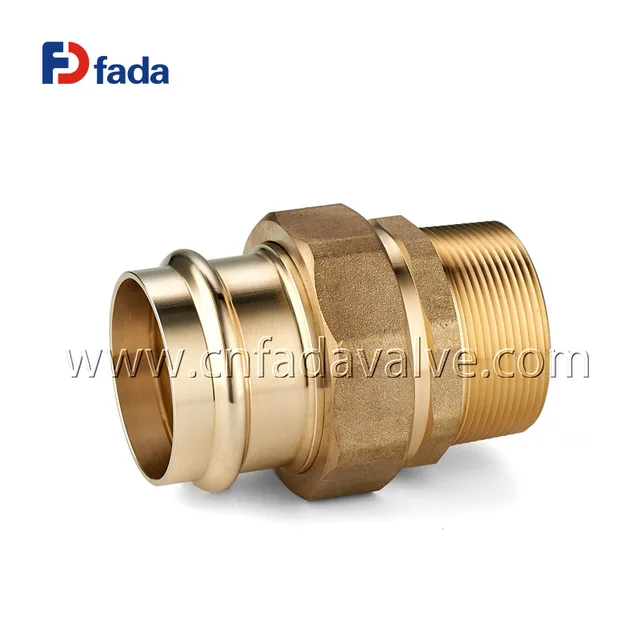 Ead free Press Fittings, Brass Male Union, Press x MPT Press Joining