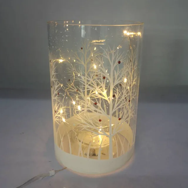 Glass candle holder