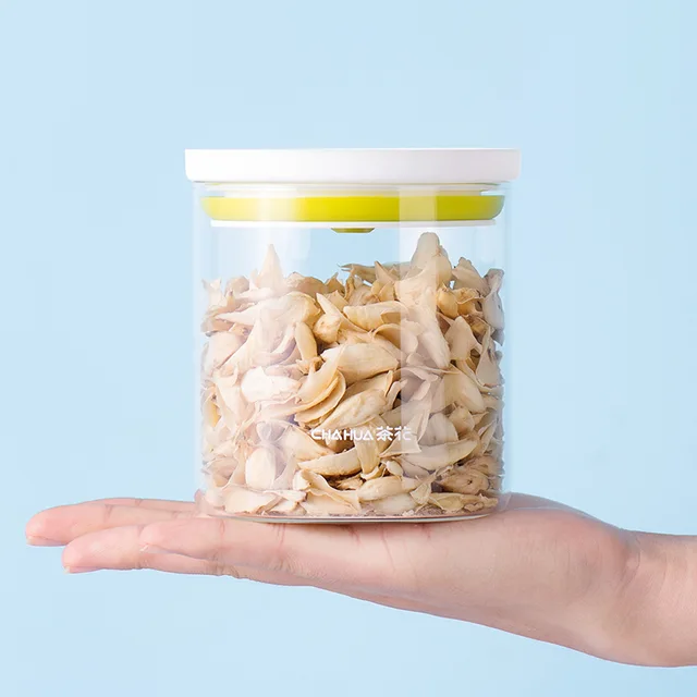 High borosilicate glass jar glass container with silicone ring & lock for storing foods
