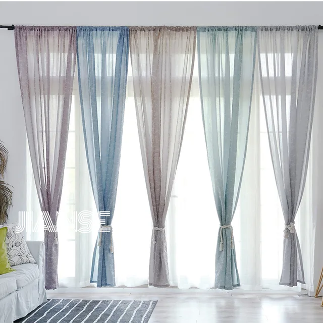 CURTAIN 6.14.1 Cloudy jacquard curtain sheer fabric luxcy window covering in door