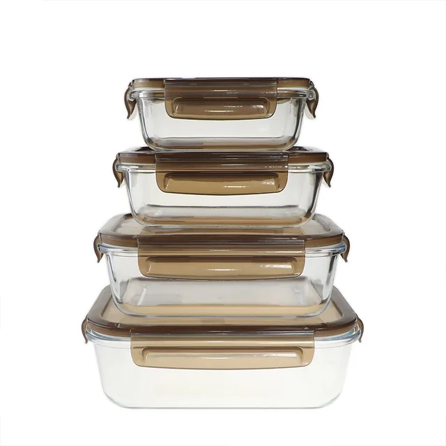 Borosilicate rectangle glass food container
