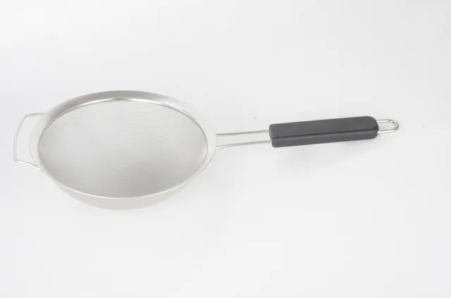 RGS-MW4464 SS201 STRAINER Stainless steel Extra thick wide side oil grid (wide ear black handle) 201