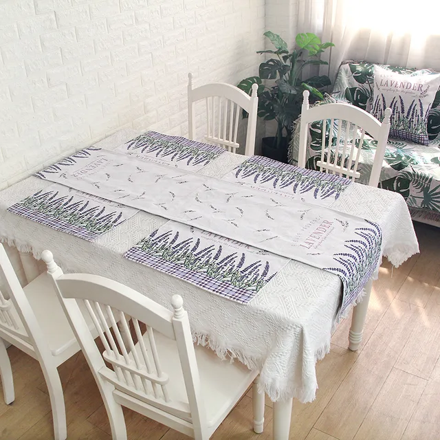 Lavender tapestry place mat/runner/cushion sets