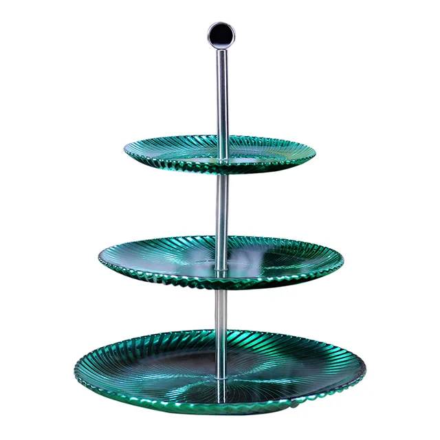3-Tier Round Glass Cake Stand