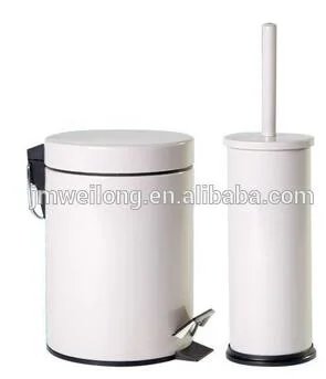 High Quality Bathroom Trash Bin & Toilet Brush Holder