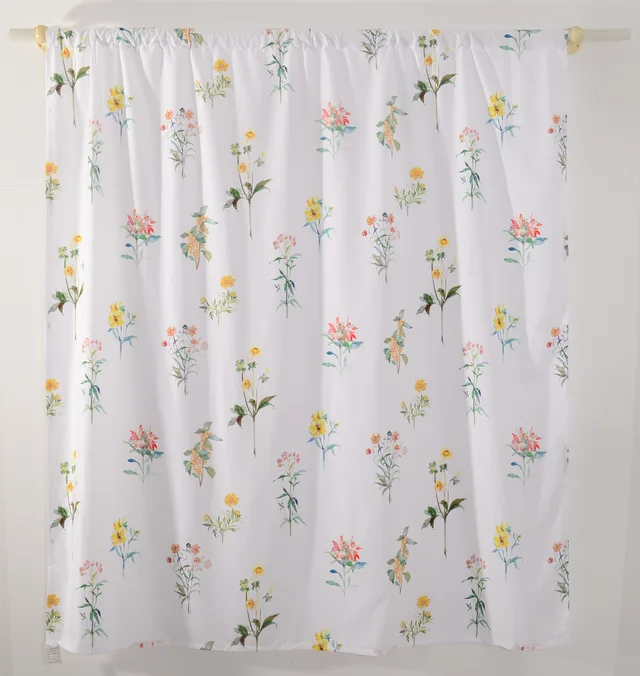 Floral shower curtain by digital printing in 85gsm microfiber,100%polyester