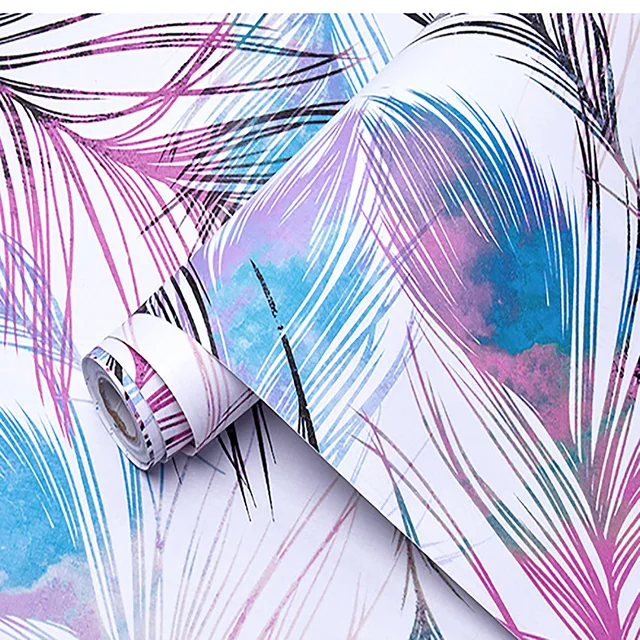 Vinyl adhesive decorative film-Feather design