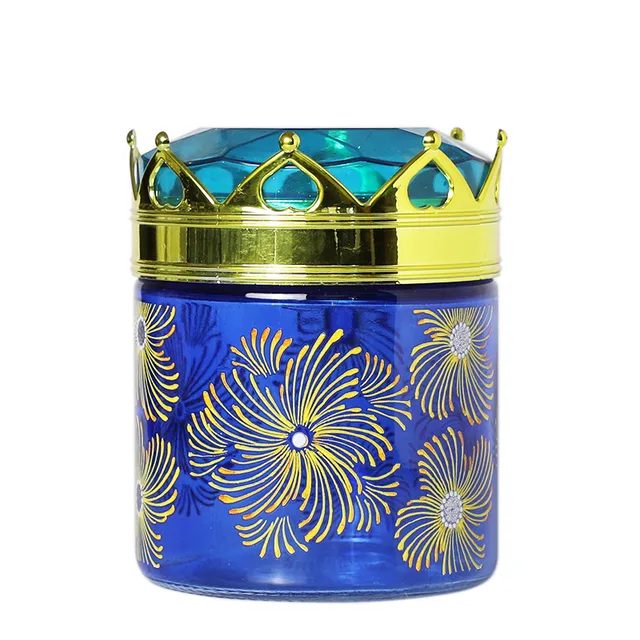 Colored Glass Canister with Decal