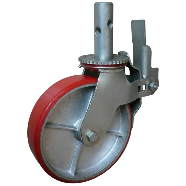 Heavy duty high quality industrial scaffold caster with brake
