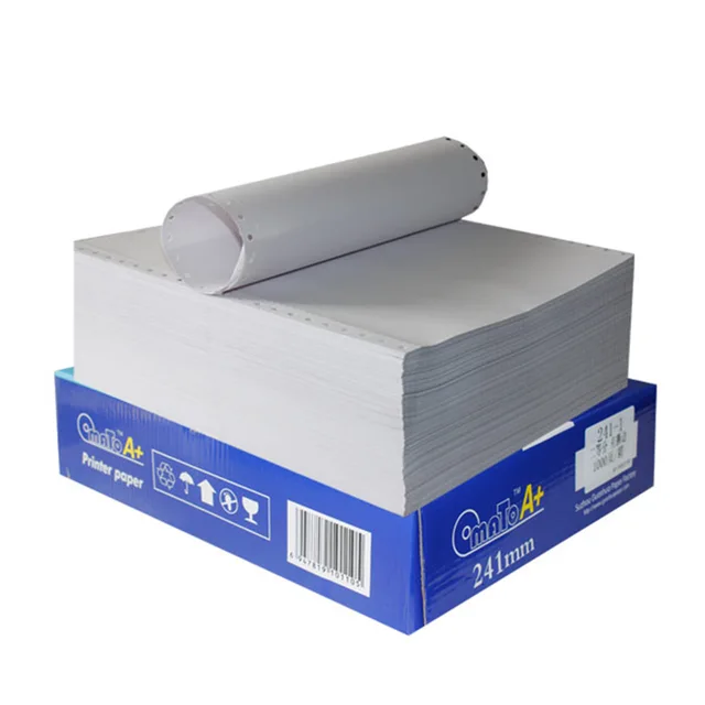Wholesale Manufacturer Computer Paper 1 Ply Carbonless Continuous Form Plain White 15"x11"