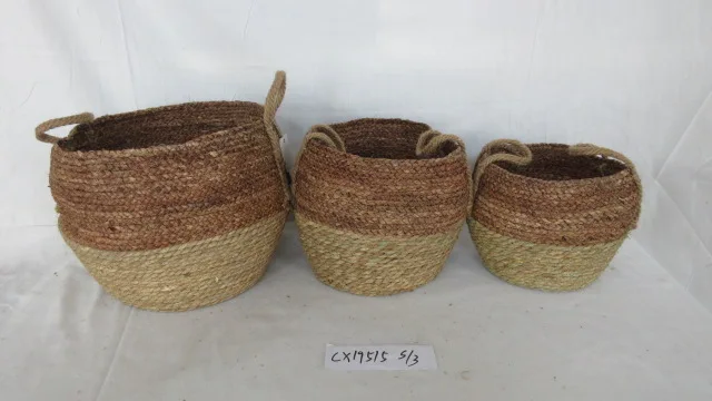 Set of 3 Grass Storage basket