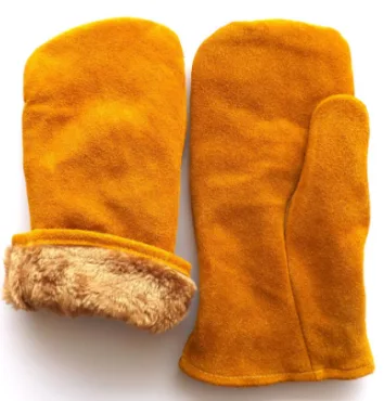 Cowhide split leather working glove