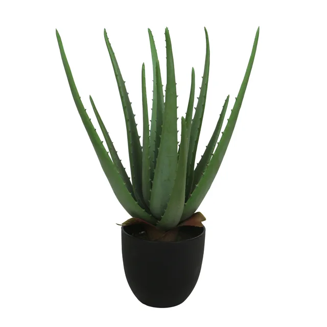 Artificial plants plastic aloe 35cm 11lvs for outdor or indoor
