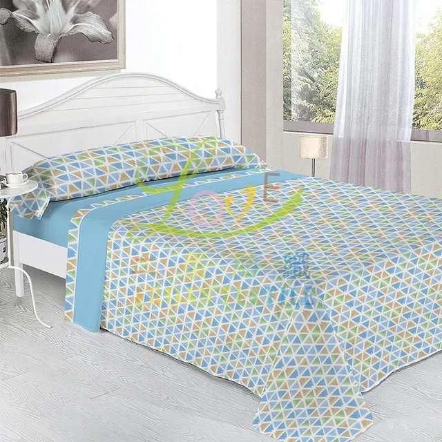 Printed flannel fleece 3pcs bed sets