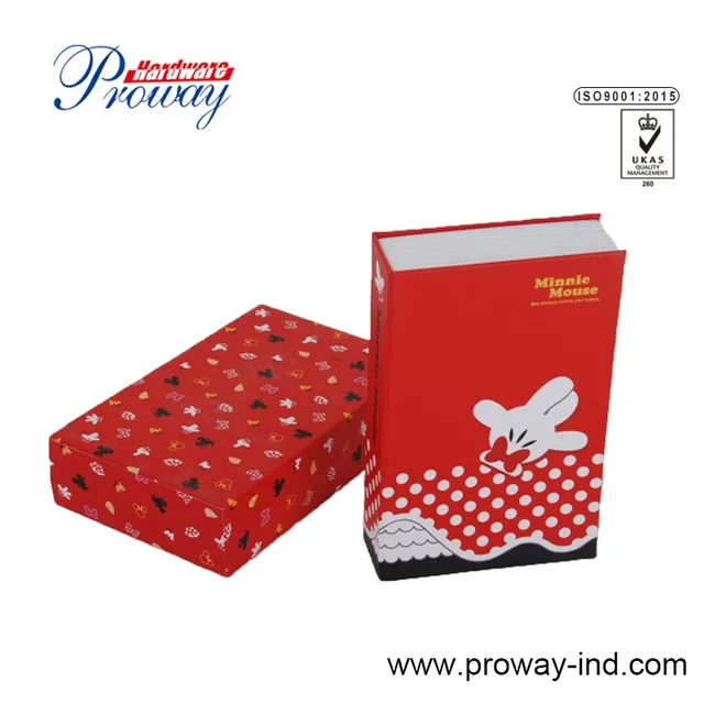 High security four color printing book safe box